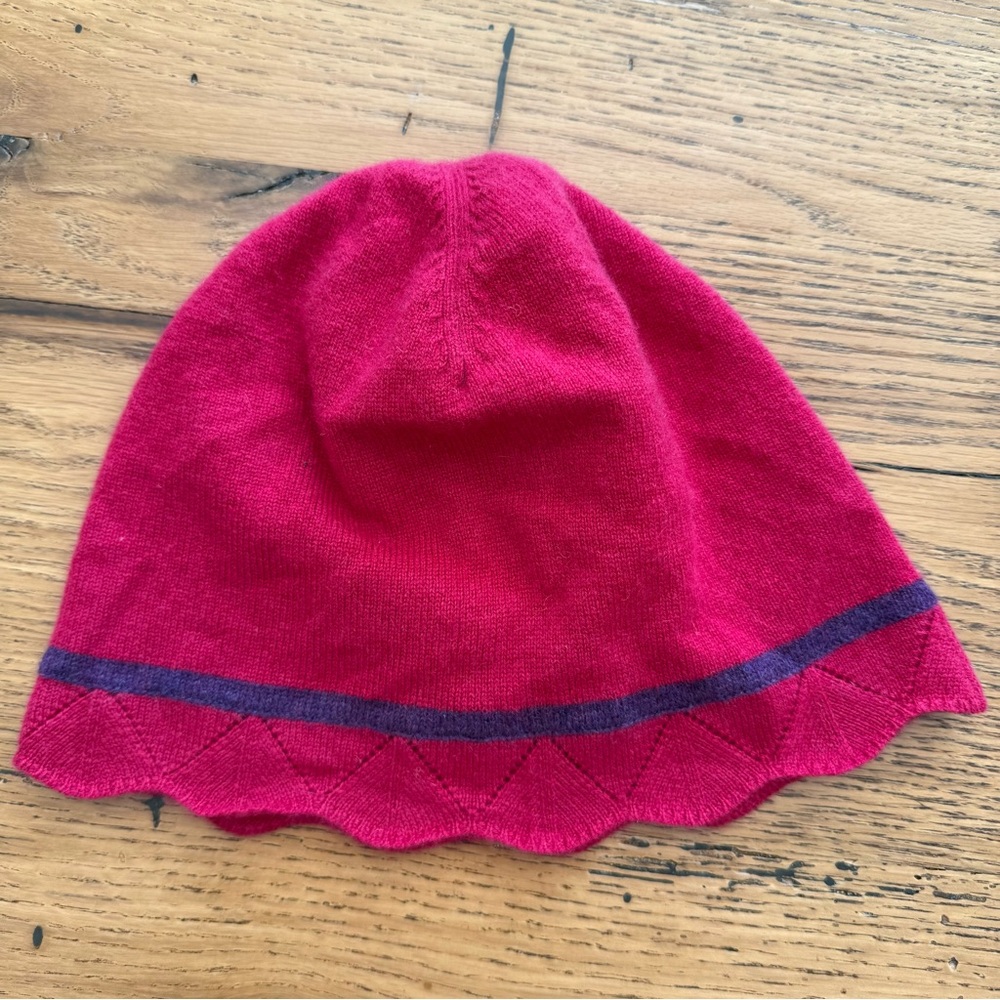 LL Bean Women’s Cashmere Wool Winter Hat - Pink & Purple One Size Fits All